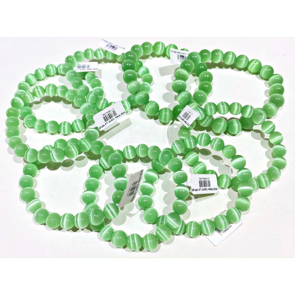 Vòng tay Phong Thủy đá Mắt Mèo Xanh, Vàng hàng thiên nhiên loại A Tặng kèm hộp đựng VT020 - Hợp tất cả các mệnh