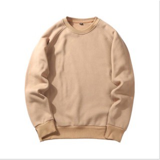 Áo Sweater Unisex nam nữ tông màu be, nâu đất trầm ấm