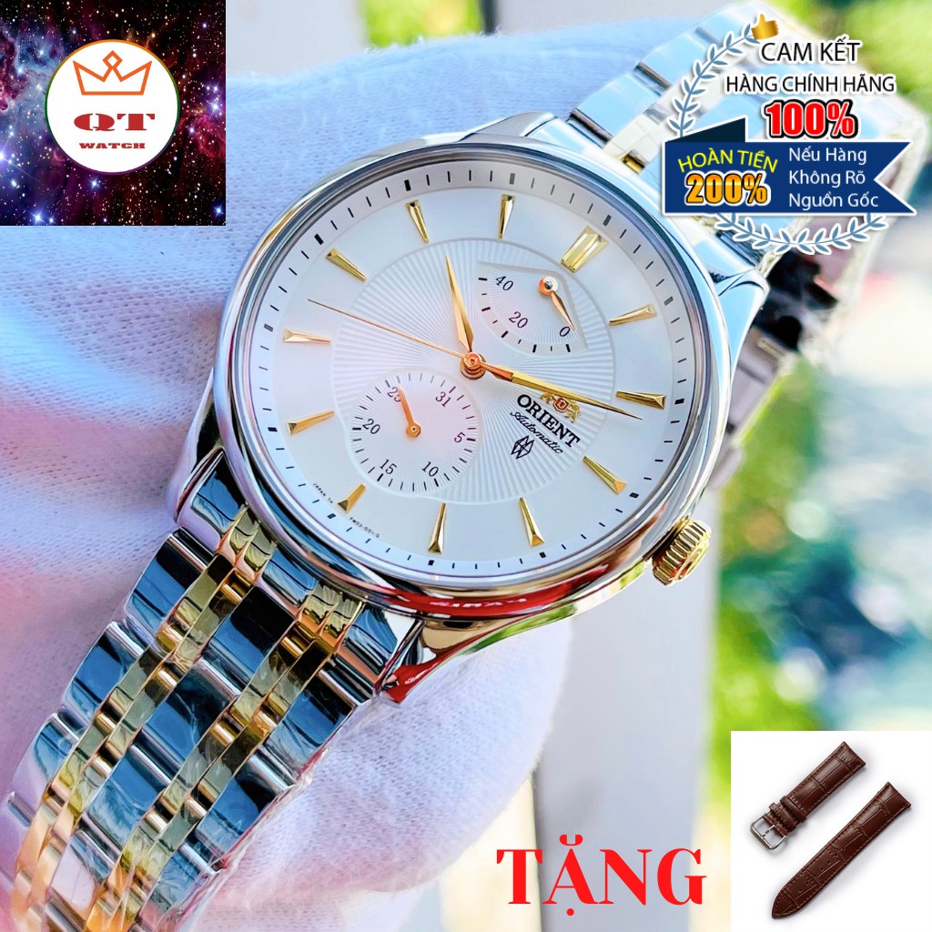 Đồng Hồ Nam ORIENT Automatic SFM02001W Dây Demi Vàng Chính Hãng Tặng Dây Da Cao Cấp