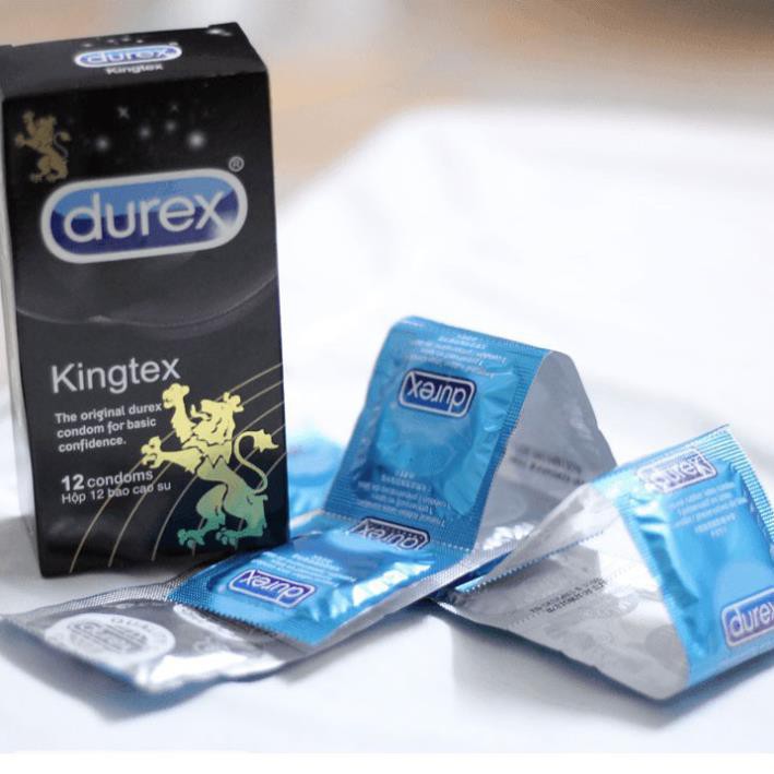 Durex Kingtex 12 Chiếc, Ôm sát, Cảm Giác Thật Size Nhỏ 49mm ( Chính Hãng )