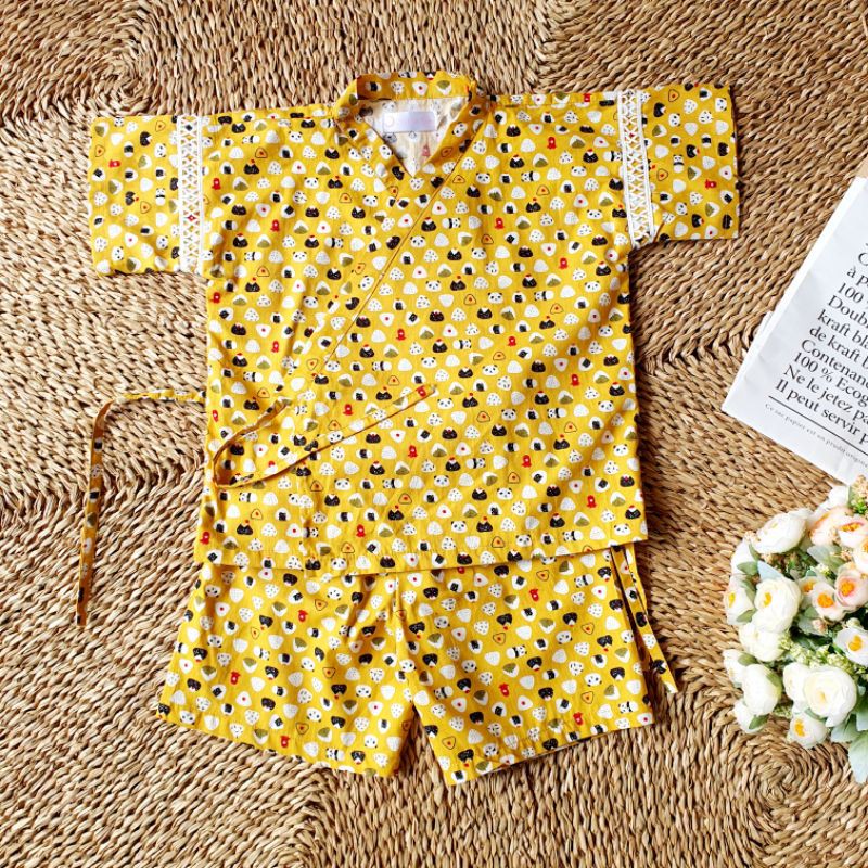 Little Luna - Bộ mặc nhà Yukata đồ bộ cho bé size 12 - 45kg