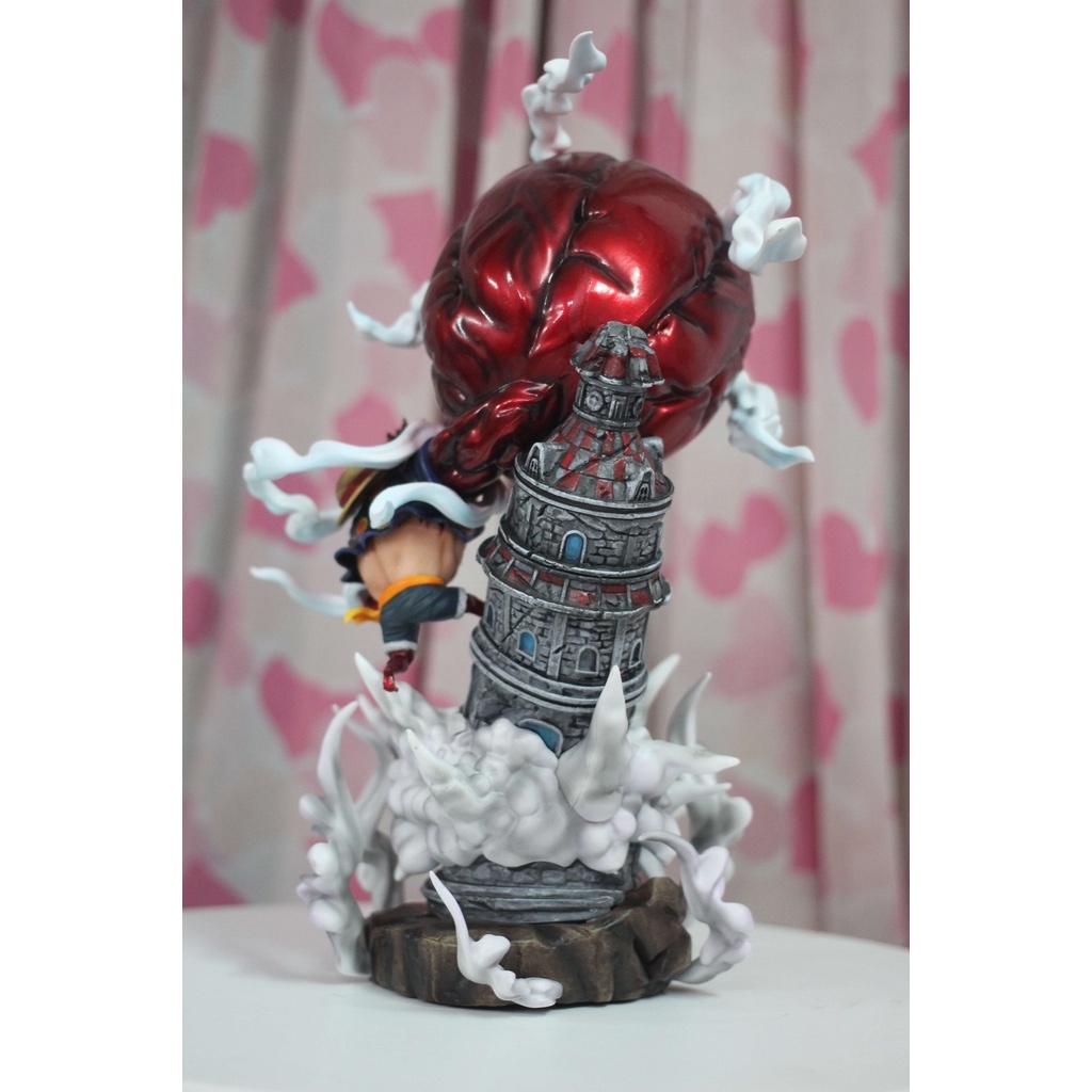 Mô hình Luffy Gear 4 đứng trên đỉnh tháp cao 28cm - Mô hình One Piece