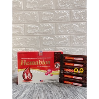 (CHÍNH HÃNG)HEMABION BỔ SUNG THIẾU HỤT SẮT (20 ống)