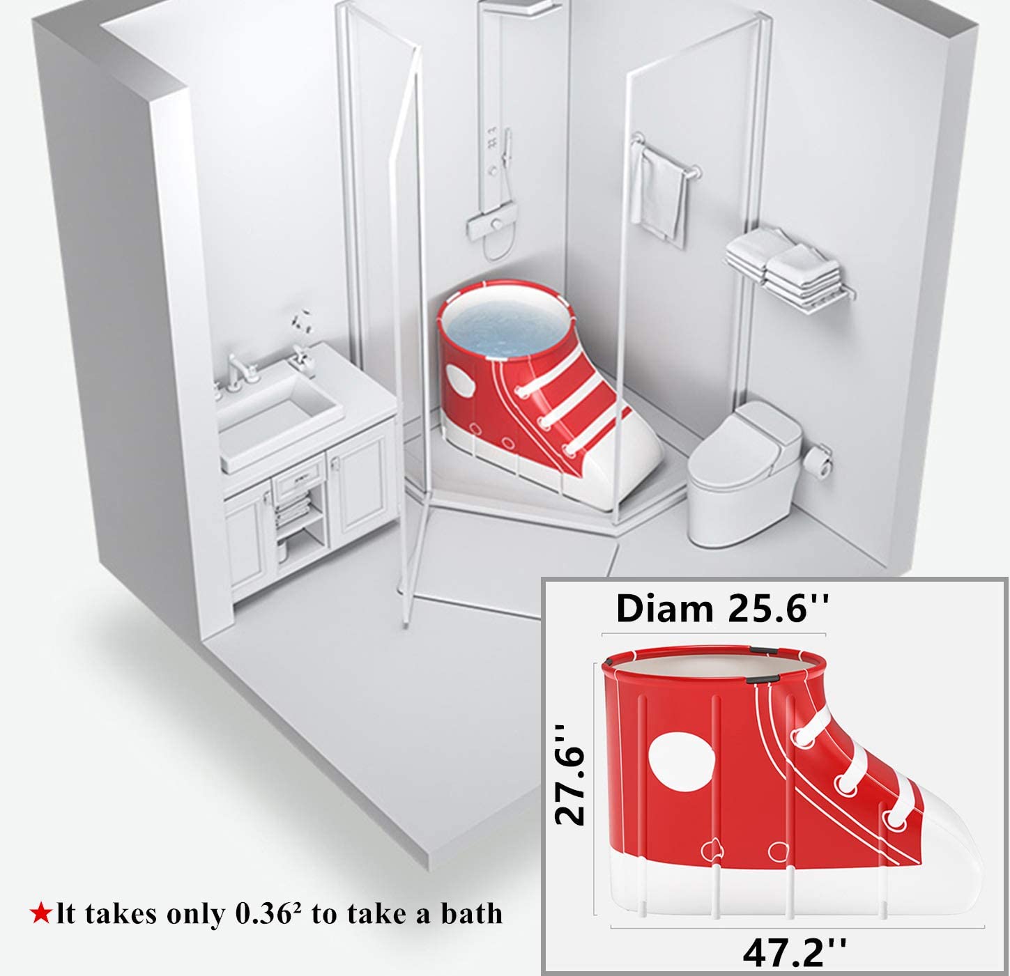 Bồn Tắm Chia Ngăn Tiện Lợi