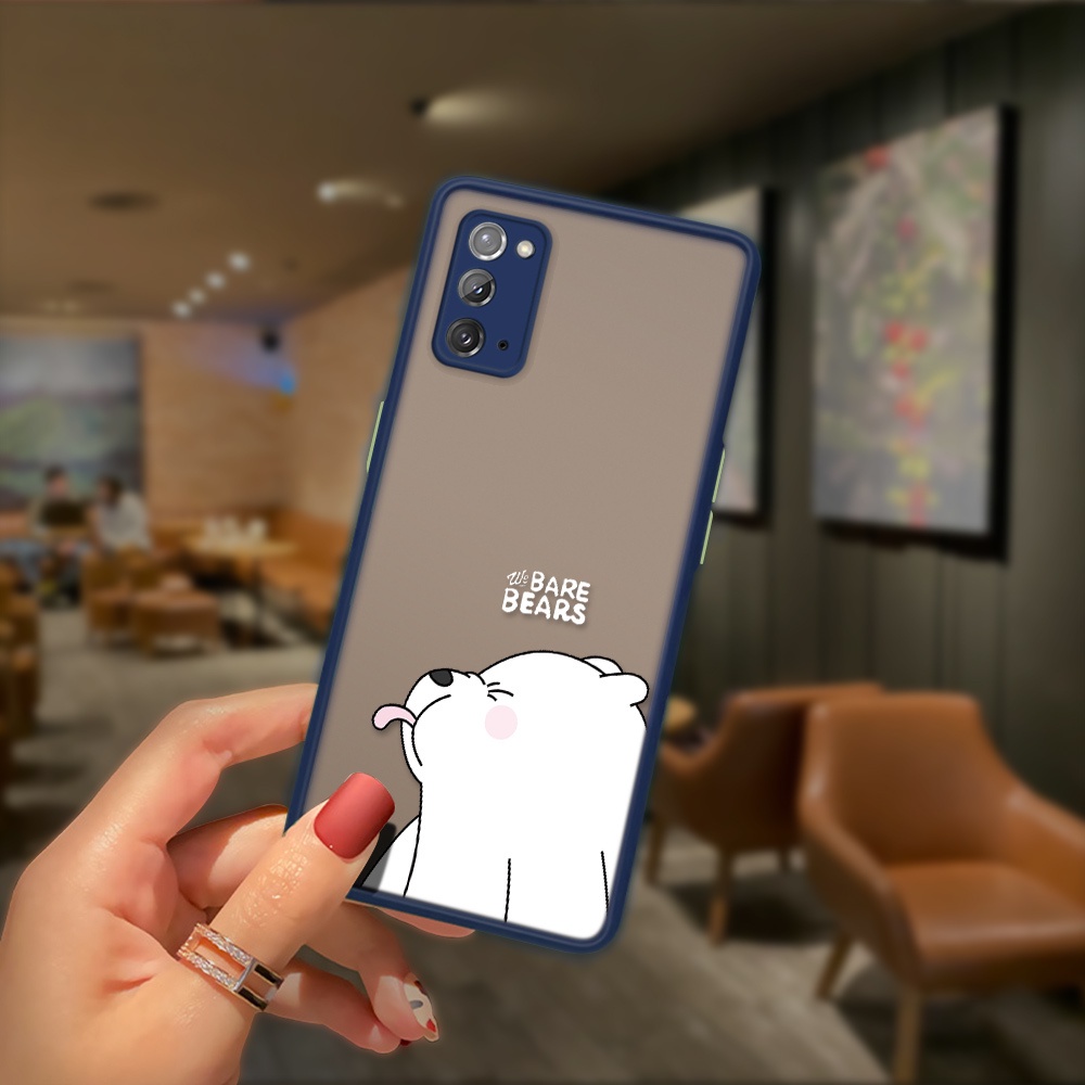 Ốp Điện Thoại Cứng Nhám Trong Suốt Chống Va Đập In Hình Gấu Trắng Hoạt Hình Cho Samsung Galaxy Note 20 Ultra