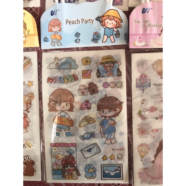 Túi 4 tấm sticker cute