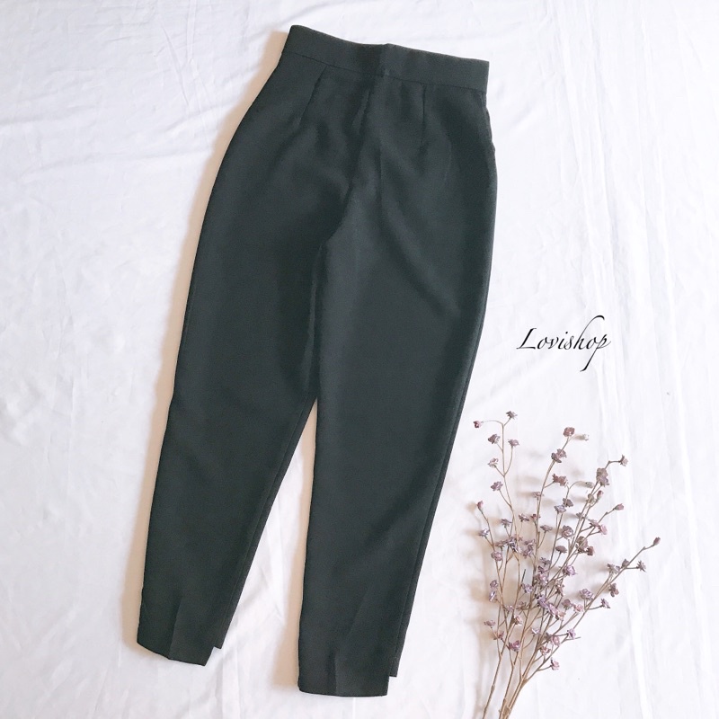 QUẦN TÂY GẤU LỆCH Quần Baggy nút bấm LOVI