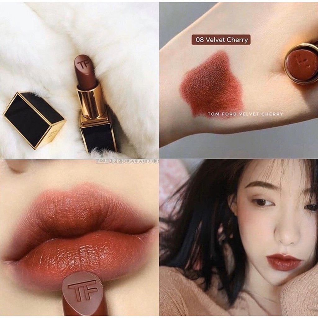 Son Tomford Lip Color Matte, Tomford Lipstick Ruby Rush 07 Vỏ Đen Hàng Chính Hãng Có Bill