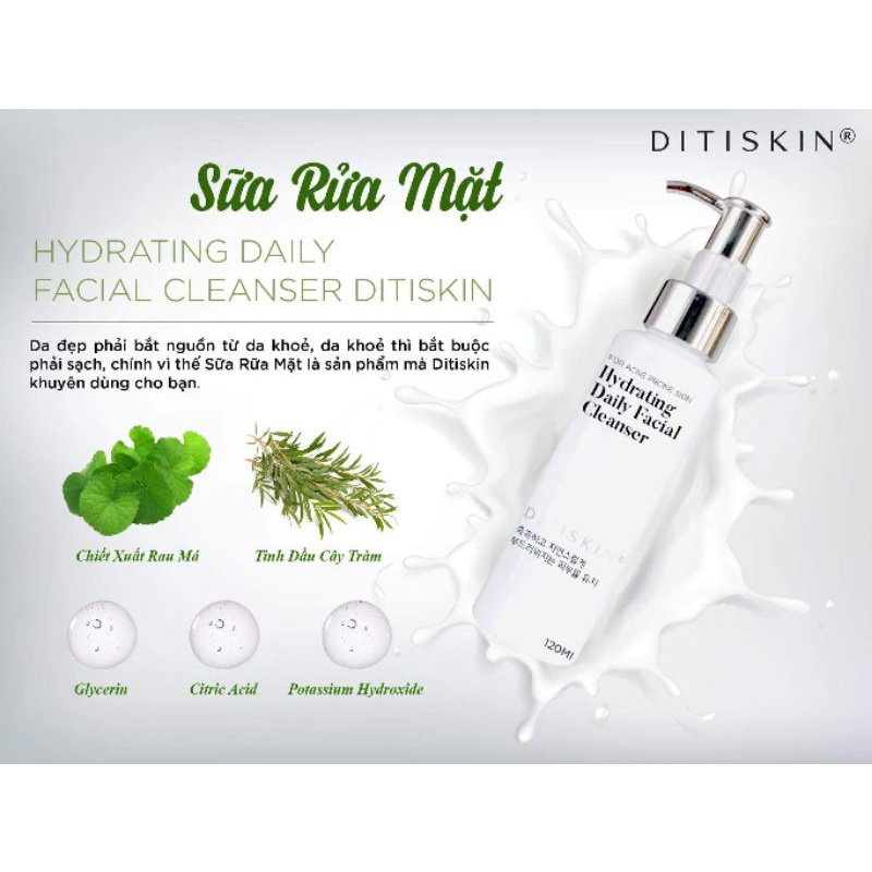 Sữa Rửa Mặt Sáng Da Ngăn Ngừa Mụn DITISKIN