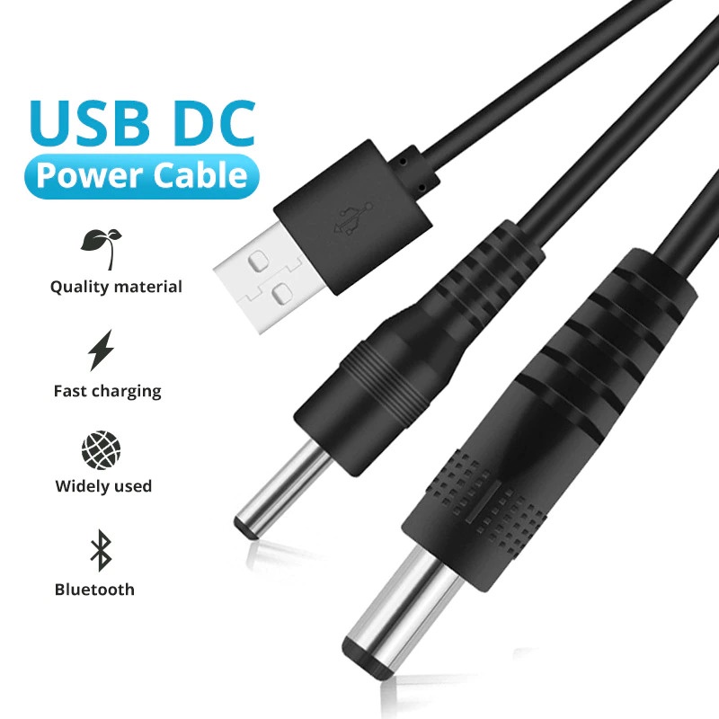 USB To DC 5V Charger Power Cable  Mm Plug Jack Adapter - Chiều dài cáp  1M | Shopee Việt Nam