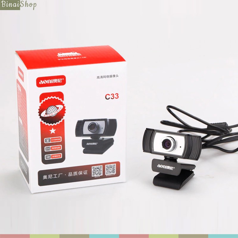 Aoni C33 - Webcam Livestream Siêu Nét, Họp Trực Tuyến, Học Online, Lấy Nét Chủ Động, Góc Quay 80 Độ | BigBuy360 - bigbuy360.vn