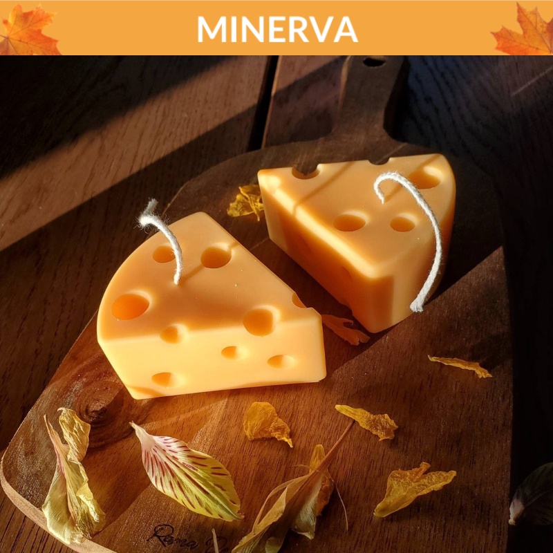 Nến thơm hình bánh PHÔ MAI Minerva không khói , phụ kiện trang trí , quà tặng