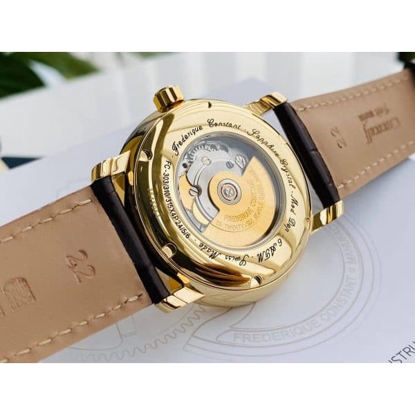 Đồng hồ nam chính hãng Frederique Constant Classic  FC-303MC4P5 Gold - Máy quartz pin Thụy Sĩ - Kính Sappphire