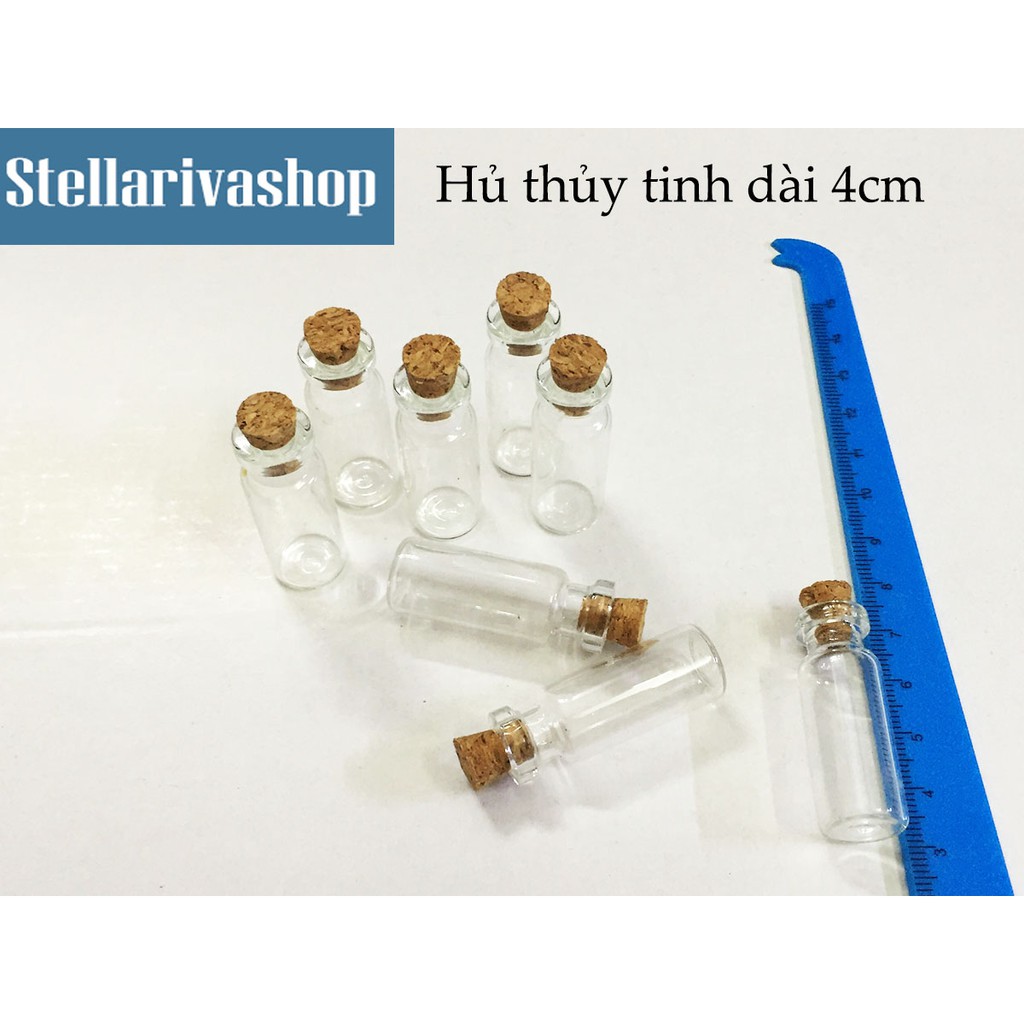 DIY BOTTLE - Hủ thủy tinh 3.5ml nút bần - Hủ Lùn đựng hương liệu, làm Handmade quà tặng trang trí