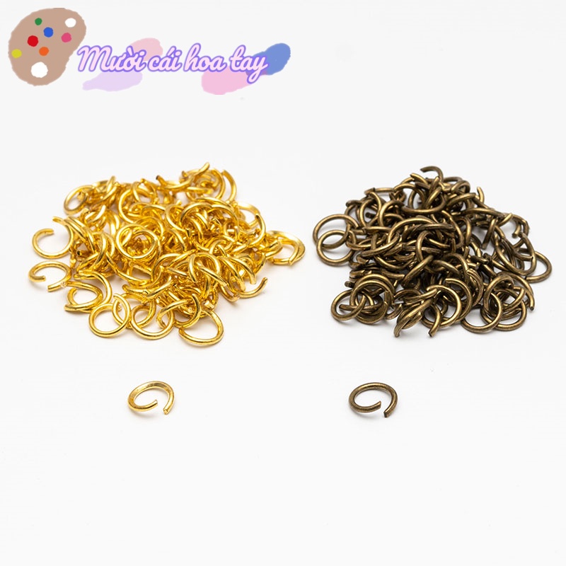 Khoen Tròn Inox 3-5mm Dùng Xỏ Làm Dây Chuyền Bông Tai Móc Khóa Nguyên Liệu Làm Phụ Kiện Trang Sức Thời Trang