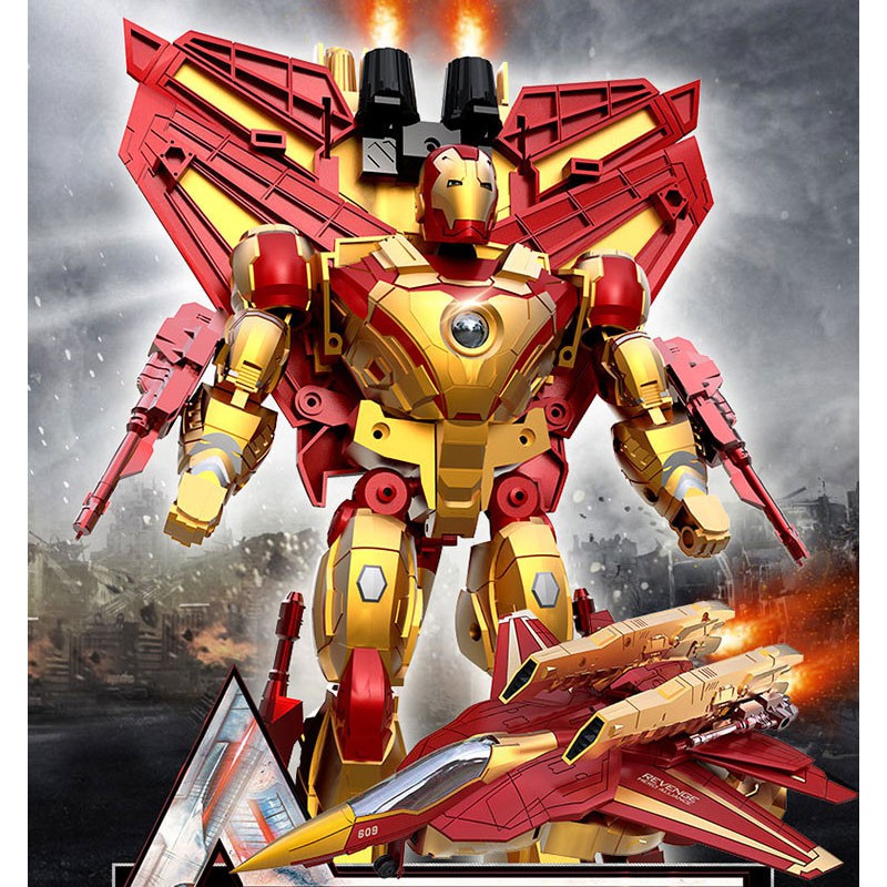 Mô hình iron hero biến hình máy bay - mô hình người sắt