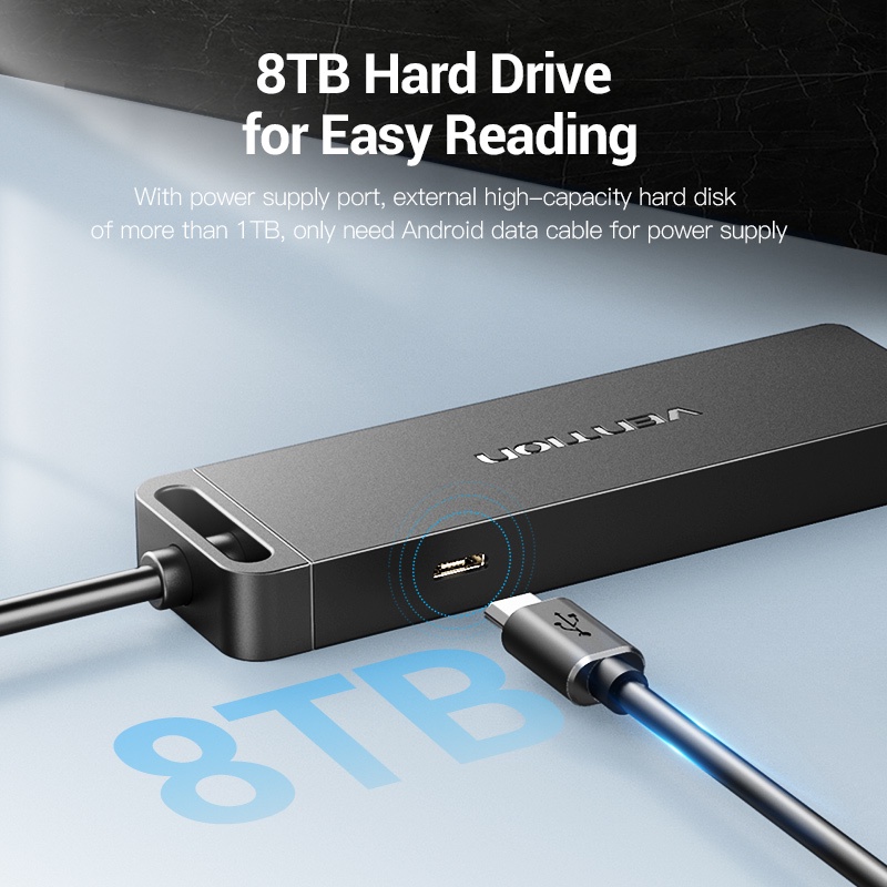 Hub Usb 3.0 Vention - 4 Port Ultra Slim - Tốc độ cao 5Gbps - Phiên bản quốc tế cao cấp