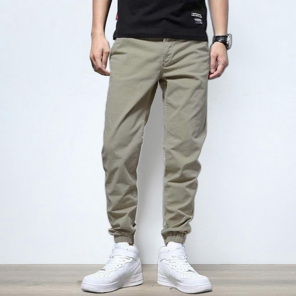 Jogger Kaki Nam Cạp Chun Bo Gấu, Quần Kaki Nam Mẫu Jogger Bo Gấu Vicenzo Cao Cấp Vải Cotton Mềm Sau Khi Giặt