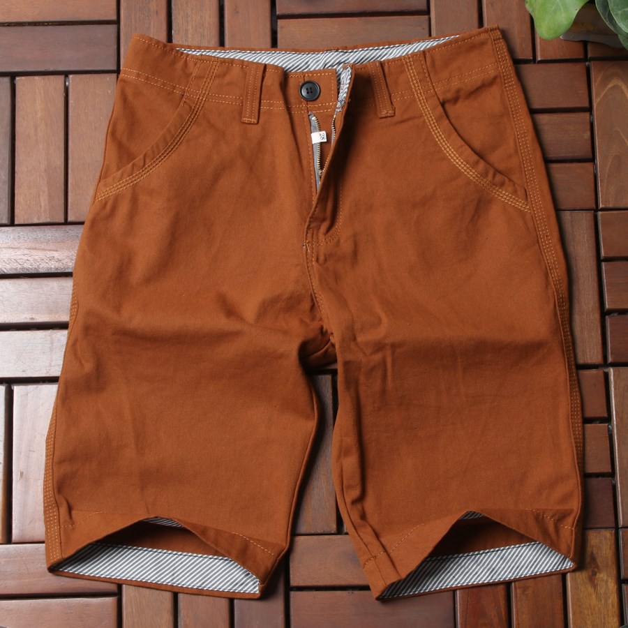 Quần short kaki nam da bò GN133 Gấu Nâu GIẢM GIÁ 20 % !!!