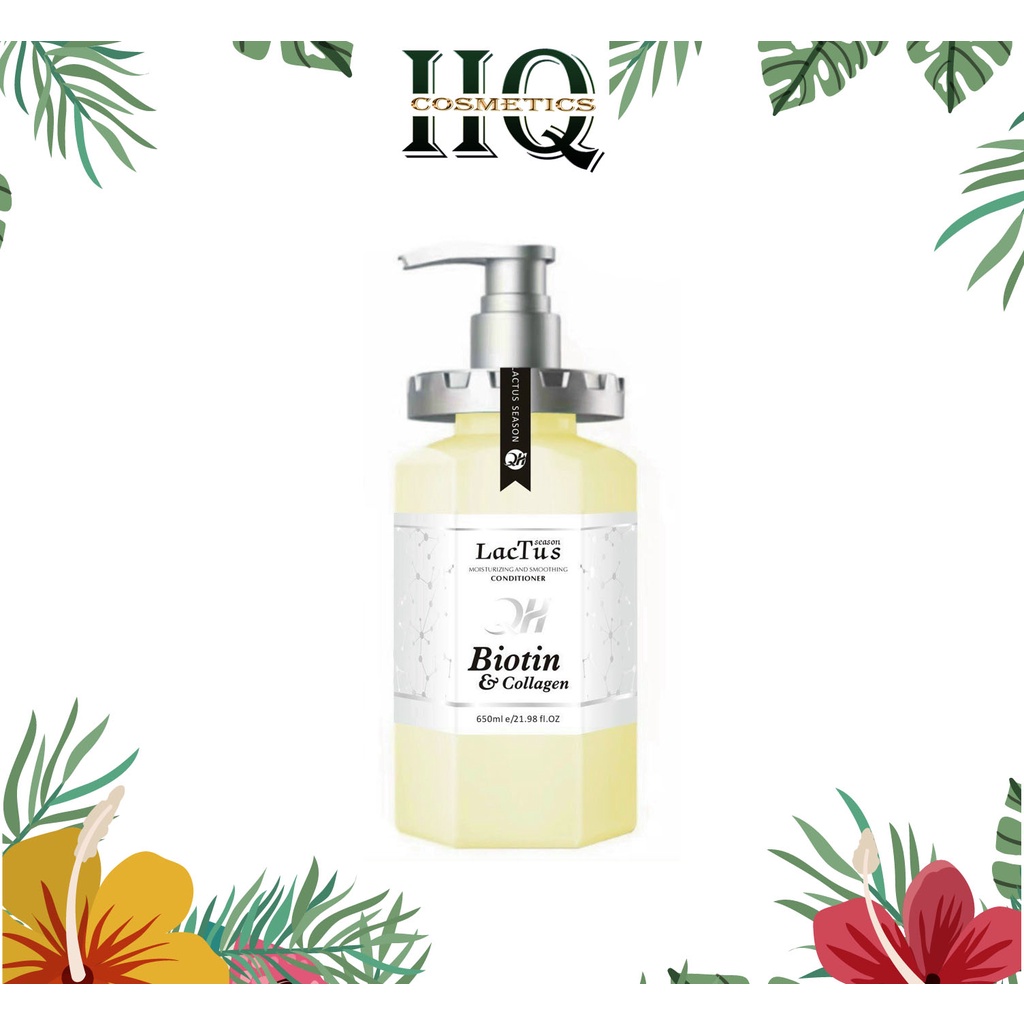 Gội Xả QH Biotin&Collagen Lactus Season Chính Hãng 650ml, Gội Xả Thơm Mượt Ngăn Gàu Giảm Rụng Tóc