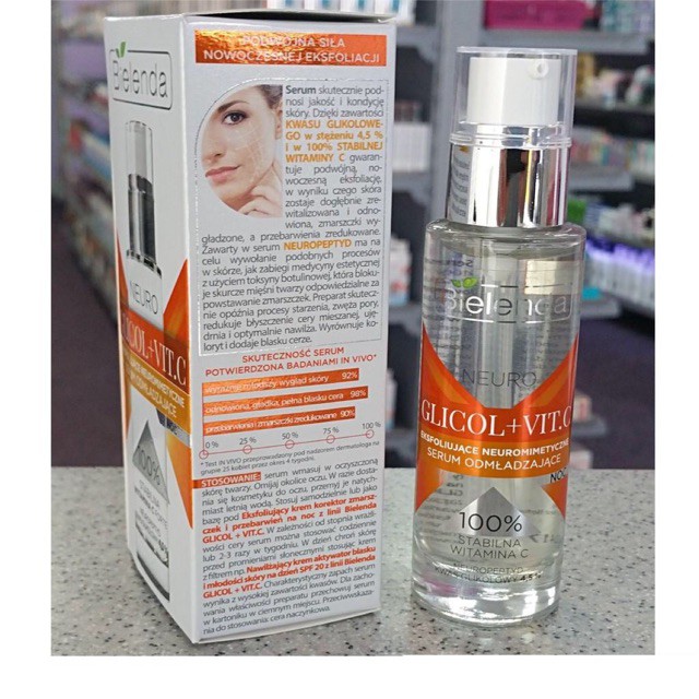 Serum Bielenda Neuro Glicol + Vit.C trẻ hoá trắng mịn da 5.0