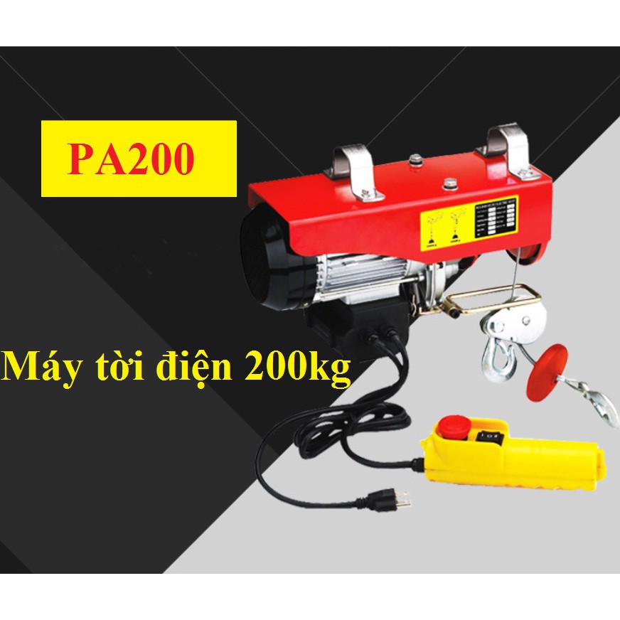 Máy tời Điện 200kg, máy tời nâng hạ 200kg 12m, kết cấu nhỏ gọn, sức kéo lớn