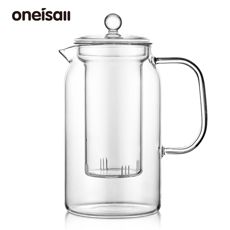 Bộ bình trà ONEISALL bằng thủy tinh 1100ml chịu nhiệt cao có nắp lọc tiện lợi cho gia