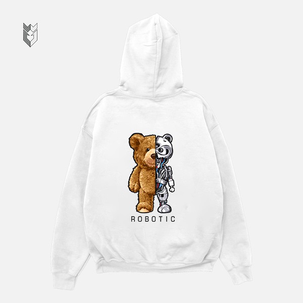 Áo hoodie nam nữ freesize gấu ROBO unisex, áo khoác dài tay vải nỉ form rộng - GW Shop