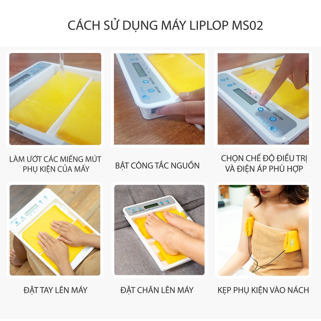 Máy Điều Trị Mồ Hôi Toàn Thân Liplop Dành Cho Nam Nữ MS03 - Được Bộ Y Tế Chứng Nhận &amp; Các Bác Sĩ Da Liễu Khuyên Dùng