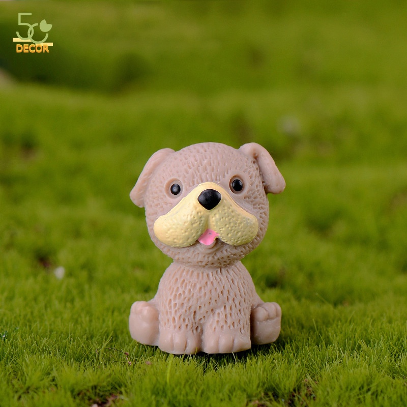 Mô hình chó con mini, mô hình trang trí bàn, trang trí vườn, trang trí cây cảnh tiểu cảnh terrarium phong cách hoạt hình
