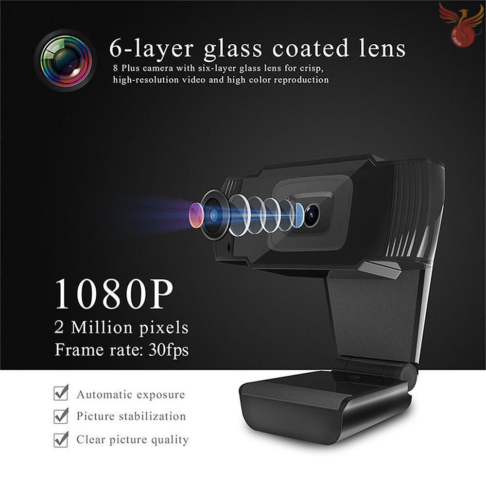 Webcam 1080p Hd Góc Rộng 30fps Kèm Bộ Phụ Kiện | BigBuy360 - bigbuy360.vn