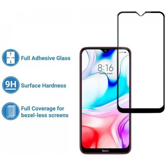 Kính cường lực Full màn hình Xiaomi Redmi 8 8A Note 8 Pro 9 pro 10 pro 11 pro 8se 9se 8 lite 9a 9c 9t 10a 10c 10x