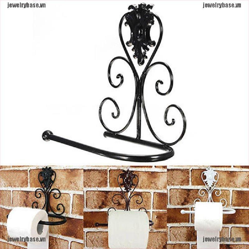 [jewelry] Vintage Iron Toilet Paper Towel Roll Holder Bathroom Wall Mount Rack [basevn]