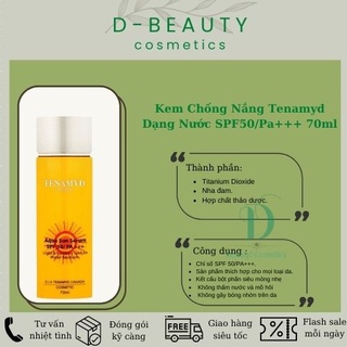 Kem chống nắng Tenamyd, Huyết thanh chống nắng Tenamyd dạng nước SPF50/PA+++ 70ml