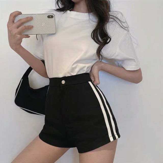 Quần sort kaki phối sọc