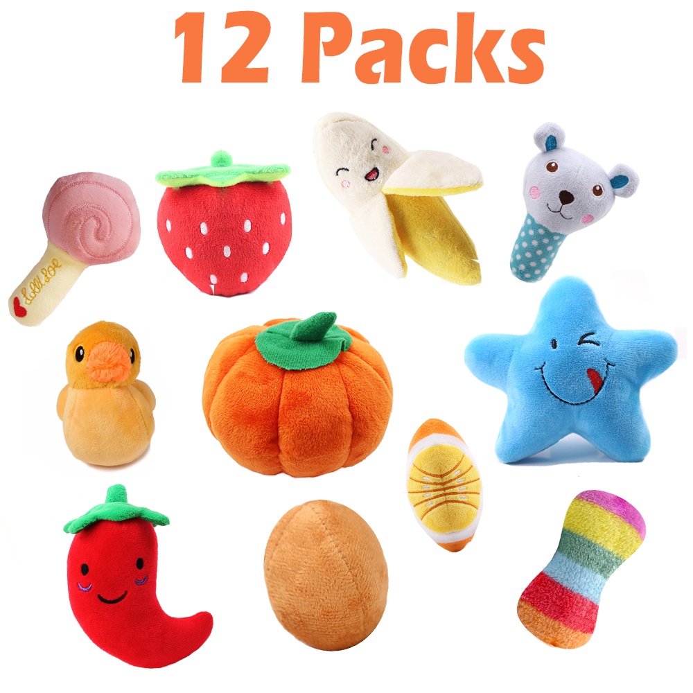 Set 12 đồ chơi nhai gặm mềm mại cho thú cưng