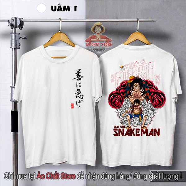(SIÊU PHẨM) Áo Thun LUFFY SNAKE MAN GEAR 4 Cực Chất Áo Phông One Piece Mũ Rơm Luffy Đẹp Tshirt OP181