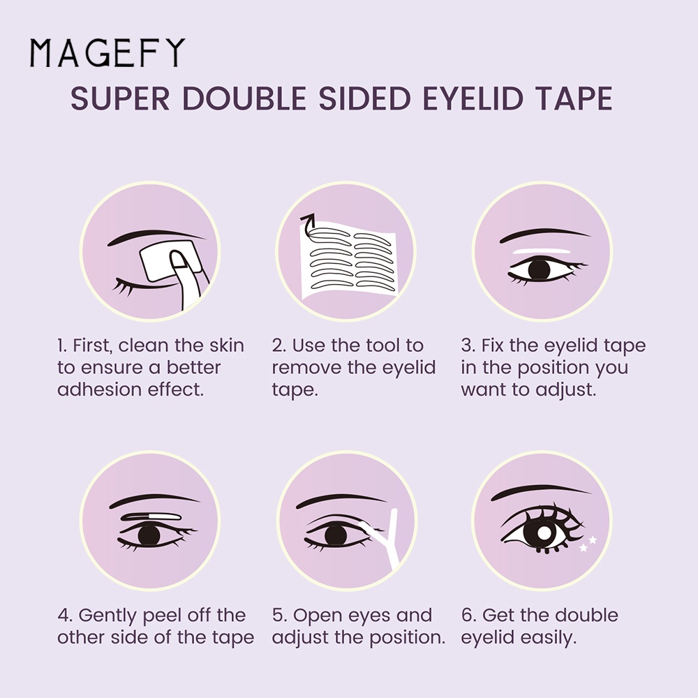 Set 20 miếng dán tạo mắt hai mí cùng nhíp và nĩa chữ Y MAGEFY