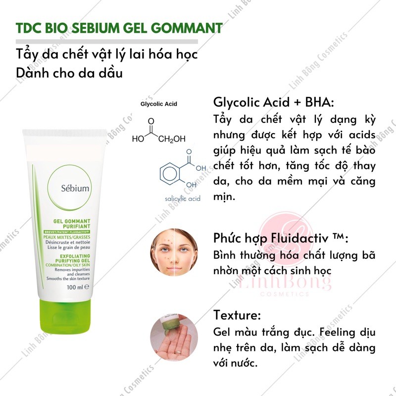 TẨY DA CHẾT BIO GEL GOMMANT CHO DA DẦU 100ML