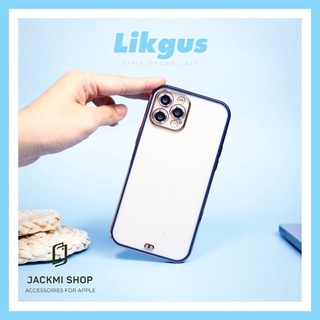 Ốp lưng LIKGUS silicon trong suốt viền màu bảo vệ camera cho iPhone 12/12Pro/12ProMax