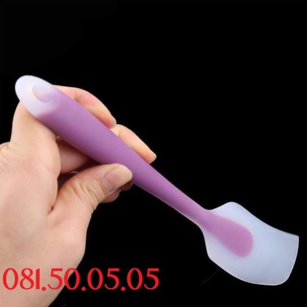 Dụng cụ làm bánh: Cây Spatula breadleaf - Phới dẹt trộn bột vét bột, đánh trứng silicon chịu nhiệt 21cm, 28cm Pb284