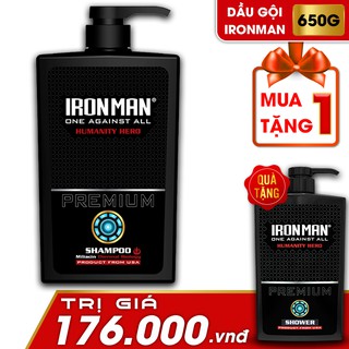 (MUA 1 TẶNG 1) Mua dầu gội nhiệt Ironman Humanity 650g Tặng Sữa tắm nhiệt hương nước hoa Ironman Humanity 650g