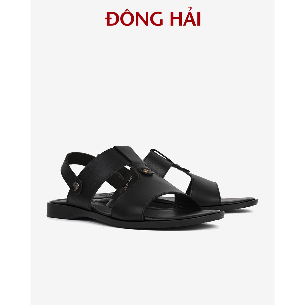 "TẶNG NGAY 30K khi theo dõi gian hàng "Sandal nam Đông Hải da bò cao cấp quai ngang chữ T đế cao su 3cm - S3212