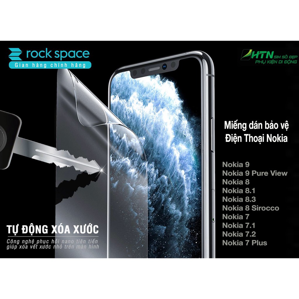 Dán màn hình điện thoại nokia 9 8 8.1 8.3 7 7.1 7.2 Plus 6 Pureview Sirocco bảo vệ mắt, hydrogel chính hãng rock space