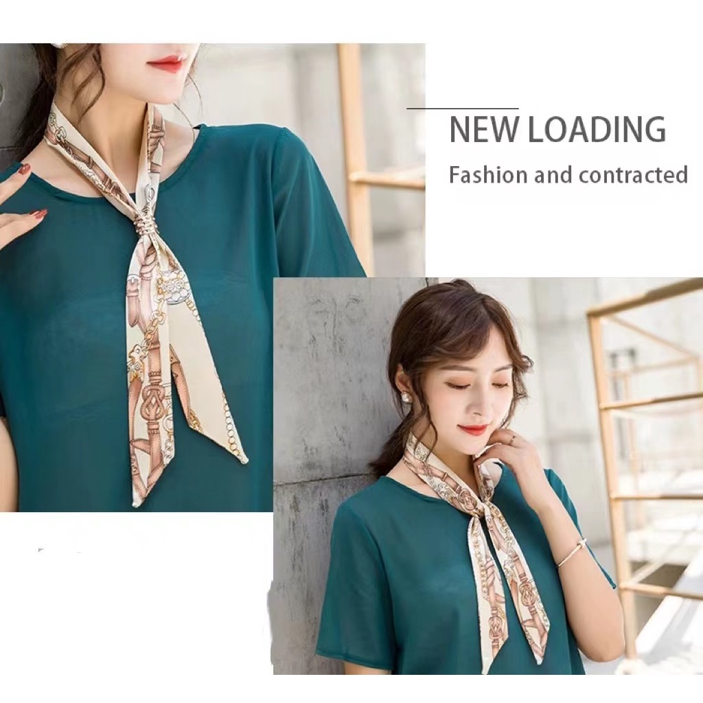 Khăn ChoàNg 95 * 5cm BằNg VảI LụA Treo Trang Trí TúI XáCh / TúI XáCh ThờI Trang Cho Nữ