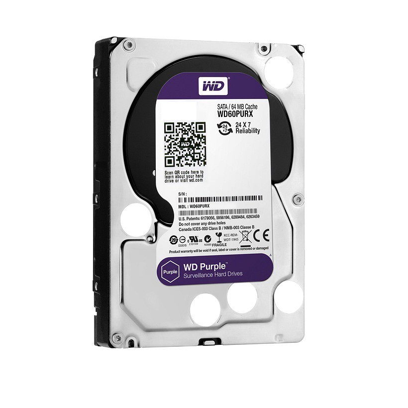 (Giá Hủy Diệt) Ổ Cứng HDD Western Digital Purple 4TB / 6TB / 8TB 3.5 inch Sata 3 Bảo Hành 3 năm