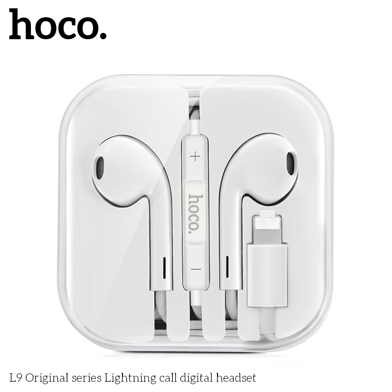 Tai nghe nhạc HOCO L9 đầu lightning dài 1.2m kèm dây điều khiển chất lượng cao