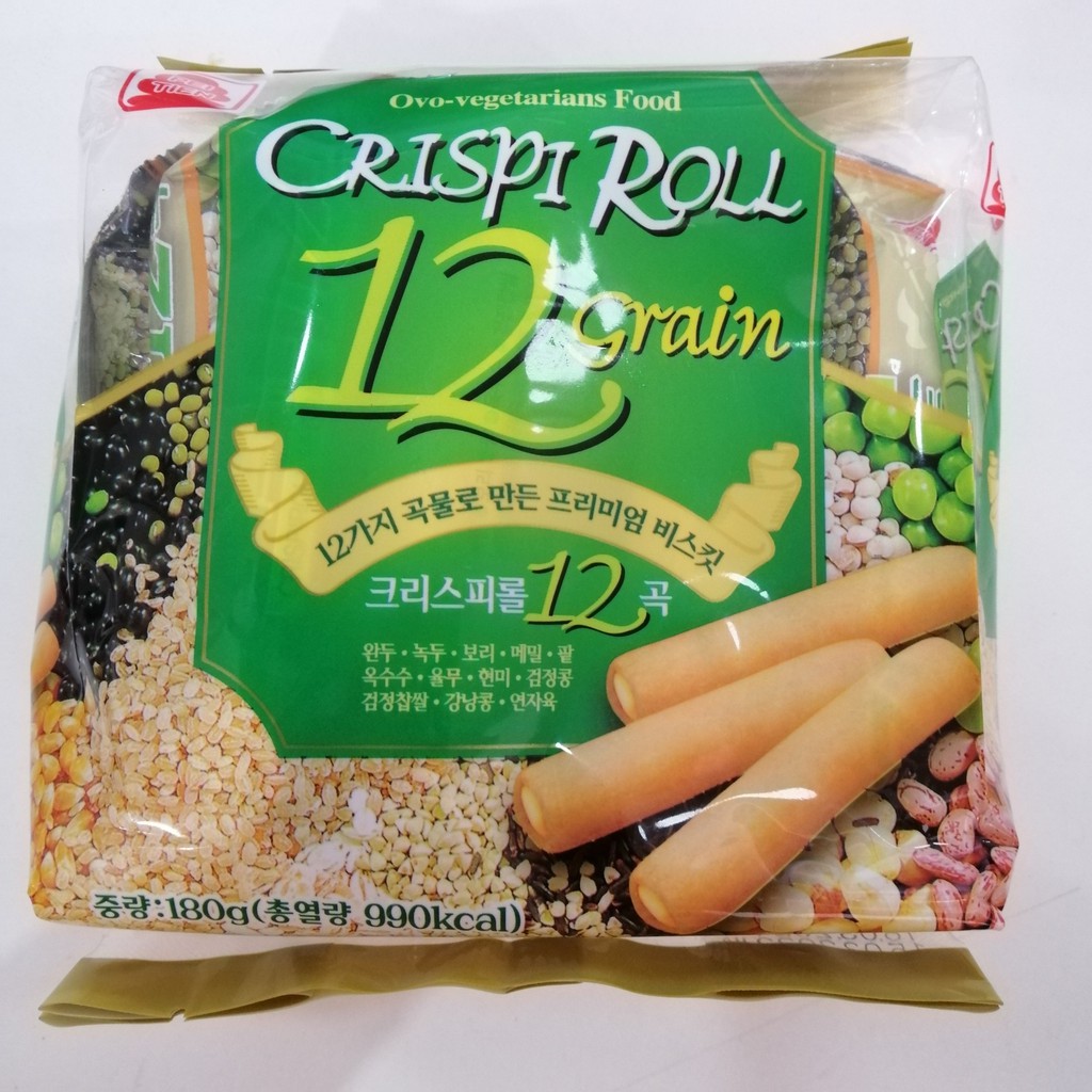 Bánh Quy Dinh Dưỡng 12 Loại Ngũ Cốc PeiTien Crispi Roll 12 Grain Vị Tự Nhiên (Gói 180g)