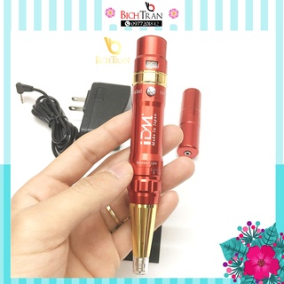 Máy phun xăm IDM hàng chính hãng tích điện pin rời, máy bền đẹp dùng kim ngòi phổ thông