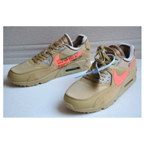 [có hộp] Giày huấn luyện nam cổ thấp Off-White x Air Max 90 “Desert Ore” 2sya